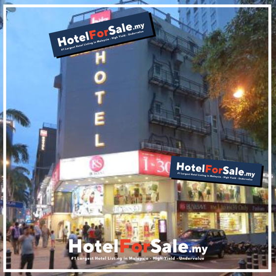 Aerial view of a resort hotel for sale in Malaysia
